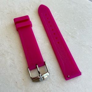 Michelle 18 hot pink rubber watch band